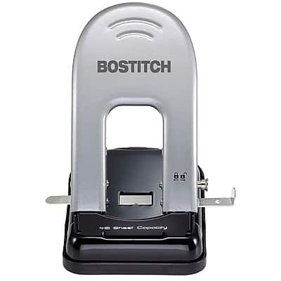 Bostitch - EZ Squeeze 2-Hole Punch, 40 Sheet Capacity, Black/Silver - Multicolor Bostitch - EZ Squeeze 2-Hole Punch, 40 Sheet Capacity, Black/Silver - Multicolor