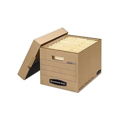 Bankers Box - Heavy-Duty Corrugated File Storage Boxes, Lift-Off Lid, Letter/Legal Size, 25/Carton - Kraft Bankers Box - Heavy-Duty Corrugated File Storage Boxes, Lift-Off Lid, Letter/Legal Size, 25/Carton - Kraft