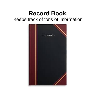 Staples - Record Book, 300 Sheets/Book - Black Staples - Record Book, 300 Sheets/Book - Black
