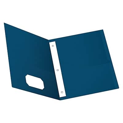 Oxford - 2 Pockets Fastener Folders, 25/Box - Blue Oxford - 2 Pockets Fastener Folders, 25/Box - Blue