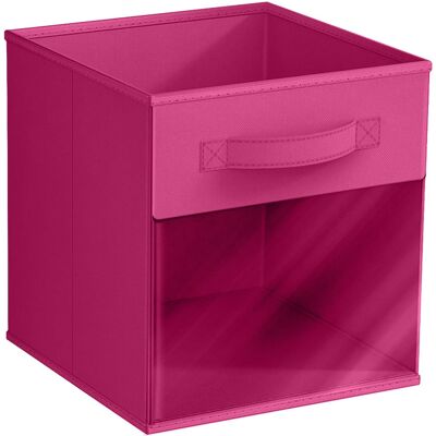 Sorbus - 11 Inch Collapsible Fabric Storage Bin with Clear Window - for Organizing Clothes, Toys, Books, Shelves, Figures - Pink Sorbus - 11 Inch Collapsible Fabric Storage Bin with Clear Window - for Organizing Clothes, Toys, Books, Shelves, Figures - Pink