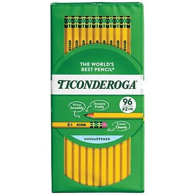 Ticonderoga - The World's Best Pencil Wooden Pencil, 2.2mm, #2 Soft Lead, 96/Pack - Multicolor Ticonderoga - The World's Best Pencil Wooden Pencil, 2.2mm, #2 Soft Lead, 96/Pack - Multicolor