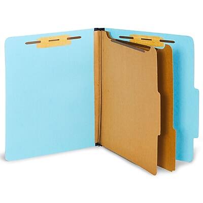 Staples - Pressboard Classification Folder, 2-Dividers, 2 1/2" Expansion, Letter Size, 20/Box - Light Blue Staples - Pressboard Classification Folder, 2-Dividers, 2 1/2" Expansion, Letter Size, 20/Box - Light Blue