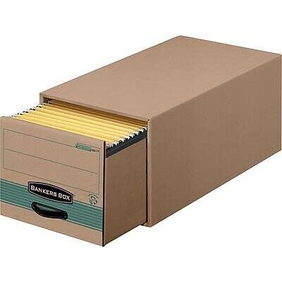 Bankers Box - PREMIER File Storage Drawer, 6/Carton - Kraft and Green Bankers Box - PREMIER File Storage Drawer, 6/Carton - Kraft and Green