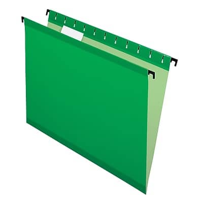Pendaflex - SureHook Reinforced Hanging File Folders, 5 Tab Positions, Letter Size, 20/Box - Bright Green Pendaflex - SureHook Reinforced Hanging File Folders, 5 Tab Positions, Letter Size, 20/Box - Bright Green