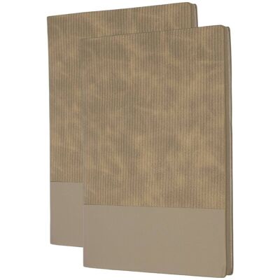 Unique Bargains - 2pcs Hardcover Leather Lined Journal, 100 Pages 8.3x5.7" A5 Lined Diary Notebook for Office Home Writing - Beige Unique Bargains - 2pcs Hardcover Leather Lined Journal, 100 Pages 8.3x5.7" A5 Lined Diary Notebook for Office Home Writing - Beige
