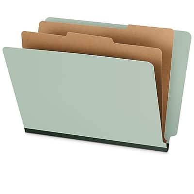 Staples - 60% Recycled Heavy Duty Classification Folder, 2-Dividers, 2" Expansion, Letter Size, 10/Box - Gray/Green Staples - 60% Recycled Heavy Duty Classification Folder, 2-Dividers, 2" Expansion, Letter Size, 10/Box - Gray/Green