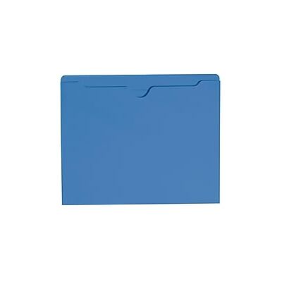 Smead - Paper Stock File Jackets, Reinforced Straight Cut Tab, Letter Size, 100/Box - Blue Smead - Paper Stock File Jackets, Reinforced Straight Cut Tab, Letter Size, 100/Box - Blue