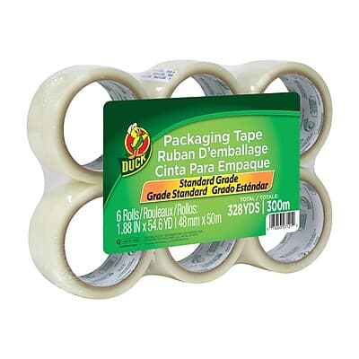 Duck - Standard Heavy Duty Packing Tape, 1.88" x 55 yds., 6/Pack - Clear Duck - Standard Heavy Duty Packing Tape, 1.88" x 55 yds., 6/Pack - Clear