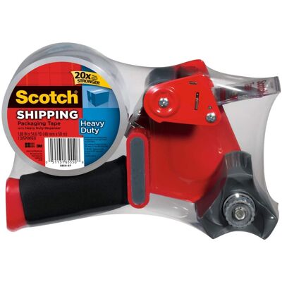Scotch - 1.88 in. W X 54.6 yd L Packaging Tape with Dispenser Scotch - 1.88 in. W X 54.6 yd L Packaging Tape with Dispenser