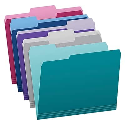 Pendaflex - File Folder, 1-Tab, Letter Size, 100/Box - Assorted Colors Pendaflex - File Folder, 1-Tab, Letter Size, 100/Box - Assorted Colors