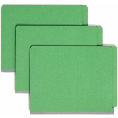 Smead Manufacturing - Smead SafeSHIELD Tab Cut Letter Recycled Classification Folder Green Case of 10 Smead Manufacturing - Smead SafeSHIELD Tab Cut Letter Recycled Classification Folder Green Case of 10