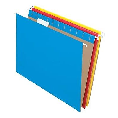 Pendaflex - Essentials Recycled Hanging File Folder, 5-Tab Tab, Letter Size, 25/Box - Assorted Colors Pendaflex - Essentials Recycled Hanging File Folder, 5-Tab Tab, Letter Size, 25/Box - Assorted Colors