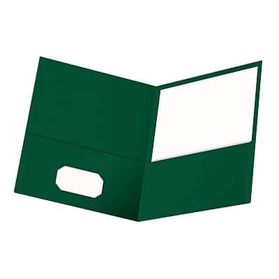 Oxford - 2-Pocket Presentation Folders, 25/Box - Hunter Green Oxford - 2-Pocket Presentation Folders, 25/Box - Hunter Green