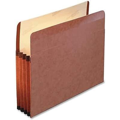 Pendaflex - Heavy Duty Reinforced File Pocket, 5 1/4" Expansion, Legal Size, 5/Box - Redrope Pendaflex - Heavy Duty Reinforced File Pocket, 5 1/4" Expansion, Legal Size, 5/Box - Redrope