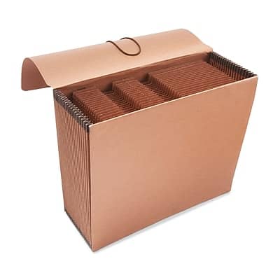 Staples - Heavy Duty Reinforced Expanding Wallet, Flap & Cord Closure, Letter Size - Brown Staples - Heavy Duty Reinforced Expanding Wallet, Flap & Cord Closure, Letter Size - Brown