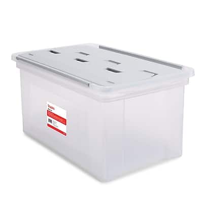 Staples - Wing Lid File Totes, Letter Size - Clear Staples - Wing Lid File Totes, Letter Size - Clear