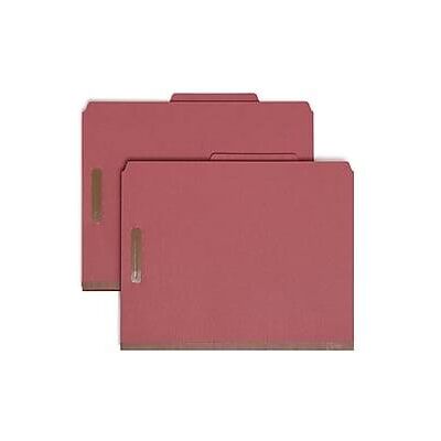 Smead - 100% Recycled Heavy Duty Pressboard Classification Folder, 2" Expansion, Letter Size, 10/Box - Red Smead - 100% Recycled Heavy Duty Pressboard Classification Folder, 2" Expansion, Letter Size, 10/Box - Red