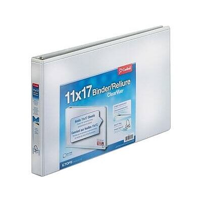Cardinal - ClearVue 1" 3-Ring View Binder, D-Ring - White Cardinal - ClearVue 1" 3-Ring View Binder, D-Ring - White