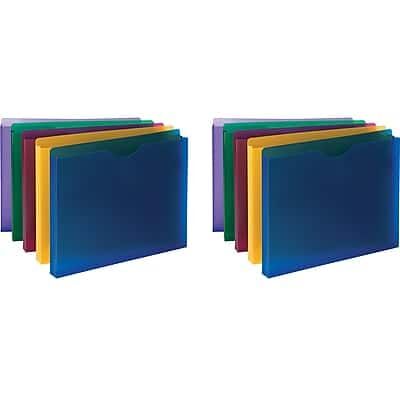 Smead - Moisture Resistant File Pockets, 1" Expansion, Letter Size, 10/Pack - Assorted Colors Smead - Moisture Resistant File Pockets, 1" Expansion, Letter Size, 10/Pack - Assorted Colors