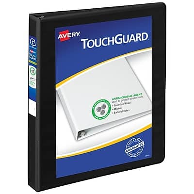 Avery - TouchGuard Protection Heavy Duty 1" 3-Ring View Binders, Slant Ring - White Avery - TouchGuard Protection Heavy Duty 1" 3-Ring View Binders, Slant Ring - White