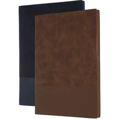Unique Bargains - 2pcs Hardcover Leather Lined Journal, 100 Pages 8.3x5.7" A5 Lined Diary Notebook for Office Home Writing - Brown/Blue Unique Bargains - 2pcs Hardcover Leather Lined Journal, 100 Pages 8.3x5.7" A5 Lined Diary Notebook for Office Home Writing - Brown/Blue