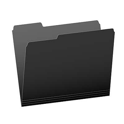 Pendaflex - Interior Recycled File Folder, Straight Cut, Letter Size, 100/Box - Black Pendaflex - Interior Recycled File Folder, Straight Cut, Letter Size, 100/Box - Black