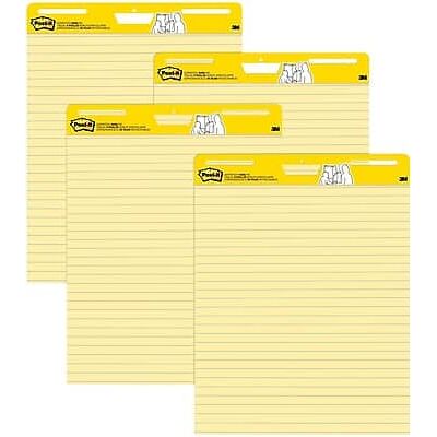 Post-it - Super Sticky Easel Pad, 25" x 30", Lined, 30 Sheets/Pad, 4 Pads/Pack - Yellow Post-it - Super Sticky Easel Pad, 25" x 30", Lined, 30 Sheets/Pad, 4 Pads/Pack - Yellow