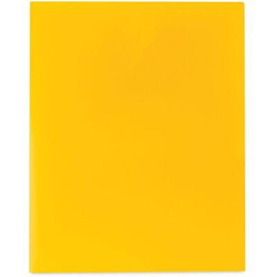 C-Line Products - Two-Pocket Heavyweight Poly Portfolio Folder, 11 x 8.5, Yellow, 25/Box C-Line Products - Two-Pocket Heavyweight Poly Portfolio Folder, 11 x 8.5, Yellow, 25/Box