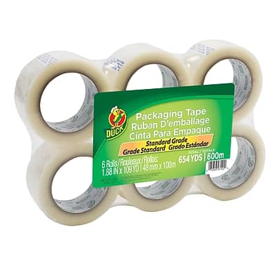 Duck - Standard Heavy Duty Packing Tape, 1.88" x 110 yds., 6/Pack - Clear Duck - Standard Heavy Duty Packing Tape, 1.88" x 110 yds., 6/Pack - Clear