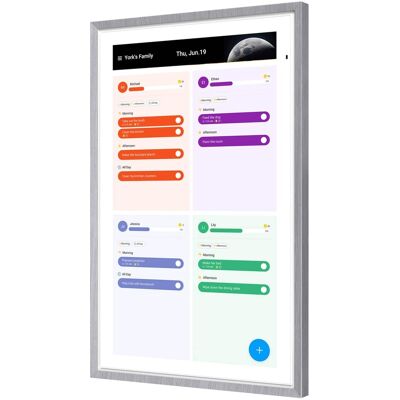 Apolosign - 27-In. Dual-Mode Digital Calendar, Wall Planner, Smart Family Organizer - Spruce Gray Apolosign - 27-In. Dual-Mode Digital Calendar, Wall Planner, Smart Family Organizer - Spruce Gray