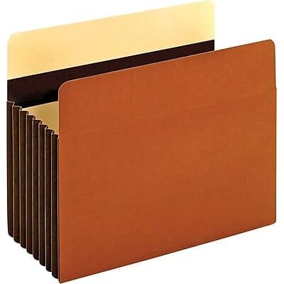 Pendaflex - Heavy Duty File Pocket, 7" Expansion, Straight Cut, Letter Size, 5/Box - Brown Pendaflex - Heavy Duty File Pocket, 7" Expansion, Straight Cut, Letter Size, 5/Box - Brown
