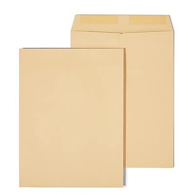Staples - Gummed Kraft Catalog Envelopes, 9"L x 12"H, 100/Box - Brown Staples - Gummed Kraft Catalog Envelopes, 9"L x 12"H, 100/Box - Brown