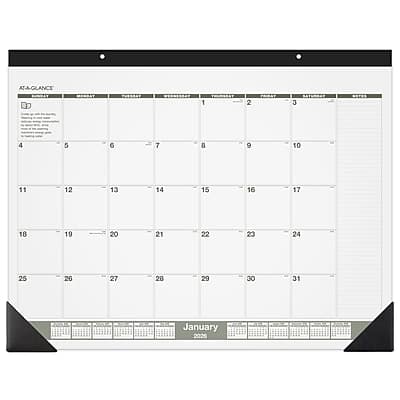 AT-A-GLANCE - 2026 Recycled 21.75" x 17" Monthly Desk Calendar - Green AT-A-GLANCE - 2026 Recycled 21.75" x 17" Monthly Desk Calendar - Green