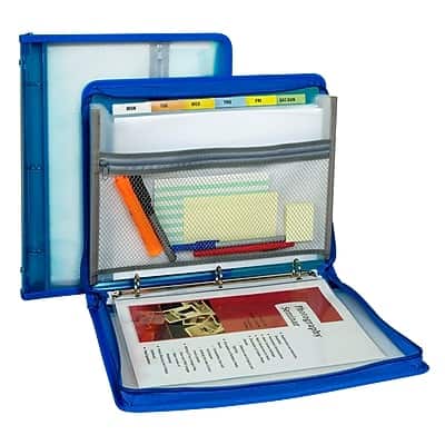 C-line - 1" 3-Ring Zipper Binders - Blue C-line - 1" 3-Ring Zipper Binders - Blue