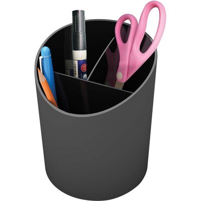 Deflecto - Sustainable Office Recycled Large Pencil Cup 5.6" x 4.4" x 4.4" Length - Black Deflecto - Sustainable Office Recycled Large Pencil Cup 5.6" x 4.4" x 4.4" Length - Black