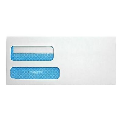 Quality Park - Redi-Seal Security Tinted #9 Double Window Envelopes, 3 7/8" x 8 7/8", 500/Box - White Wove Quality Park - Redi-Seal Security Tinted #9 Double Window Envelopes, 3 7/8" x 8 7/8", 500/Box - White Wove