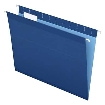 Pendaflex - Reinforced Hanging File Folders, 1/5 Tab, Letter Size, 25/Box - Navy Pendaflex - Reinforced Hanging File Folders, 1/5 Tab, Letter Size, 25/Box - Navy