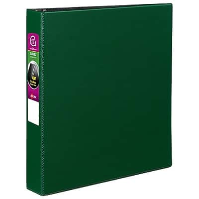 Avery - 1 1/2" 3-Ring Non-View Binders, Slant Ring - Green Avery - 1 1/2" 3-Ring Non-View Binders, Slant Ring - Green