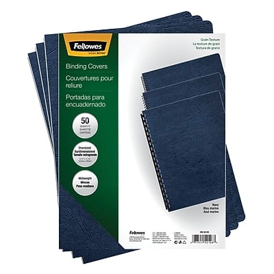 Fellowes - Binding Covers, 11-1/4" x 8-3/4", Classic Navy, 200/Pack (52136) Fellowes - Binding Covers, 11-1/4" x 8-3/4", Classic Navy, 200/Pack (52136)
