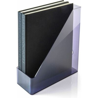 Officemate - Literature/Magazine Holder Vertical 12.2" x 10.3" x 4.3" Plastic Sturdy Durable Reusable - Translucent Gray Officemate - Literature/Magazine Holder Vertical 12.2" x 10.3" x 4.3" Plastic Sturdy Durable Reusable - Translucent Gray