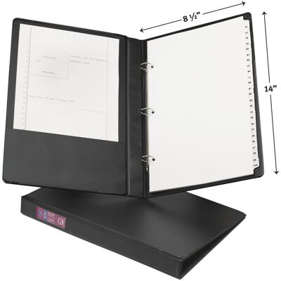 Avery - Legal-Size Durable 3 Ring Binder, 1" Round Rings, (06400) - Black Avery - Legal-Size Durable 3 Ring Binder, 1" Round Rings, (06400) - Black