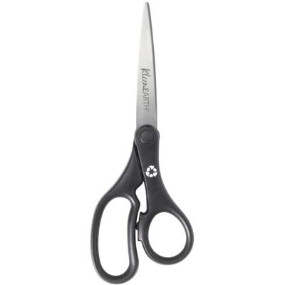 Westcott - KleenEarth® Basic 8" Scissors, Straight, Black Westcott - KleenEarth® Basic 8" Scissors, Straight, Black