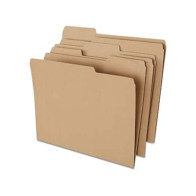 Staples - File Folders, 1/3-Cut Tab, Letter Size, 100/Box - Kraft Staples - File Folders, 1/3-Cut Tab, Letter Size, 100/Box - Kraft