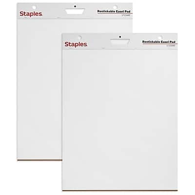 Staples - Stickies Easel Pad, 25" x 30", 30 Sheets/Pad, 2 Pads/Pack - White Staples - Stickies Easel Pad, 25" x 30", 30 Sheets/Pad, 2 Pads/Pack - White