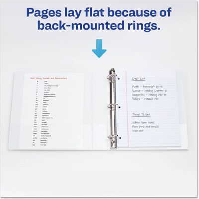 Avery - Durable View Binder With Durahinge And Ezd Rings 3 Rings 1" Capacity 11 X 8.5 White (9301) Avery - Durable View Binder With Durahinge And Ezd Rings 3 Rings 1" Capacity 11 X 8.5 White (9301)