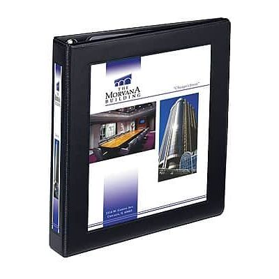 Avery - Heavy Duty 1" 3-Ring Framed View Binders, One Touch EZD Ring - Black Avery - Heavy Duty 1" 3-Ring Framed View Binders, One Touch EZD Ring - Black