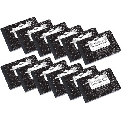 Pacon - Junior Composition Book, Black Marble, 3/8" Ruled 5" x 7-1/2", 100 Sheets, Pack of 12 Pacon - Junior Composition Book, Black Marble, 3/8" Ruled 5" x 7-1/2", 100 Sheets, Pack of 12