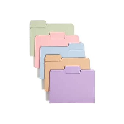 Smead - SuperTab File Folders, 1/3 Cut, Letter Size, Multicolor, 100/Box - Assorted Colors Smead - SuperTab File Folders, 1/3 Cut, Letter Size, Multicolor, 100/Box - Assorted Colors