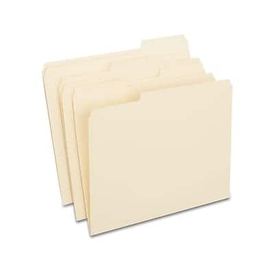 Staples - 100% Recycled File Folders, 1/3-Cut Tab, Letter Size, 250/Box - Manila Staples - 100% Recycled File Folders, 1/3-Cut Tab, Letter Size, 250/Box - Manila
